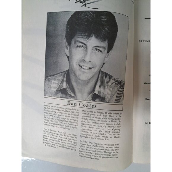 Dan Coates 1995 Warner Bros Christmas Holiday Music Piano Sheet Music Book - Picture 7 of 13